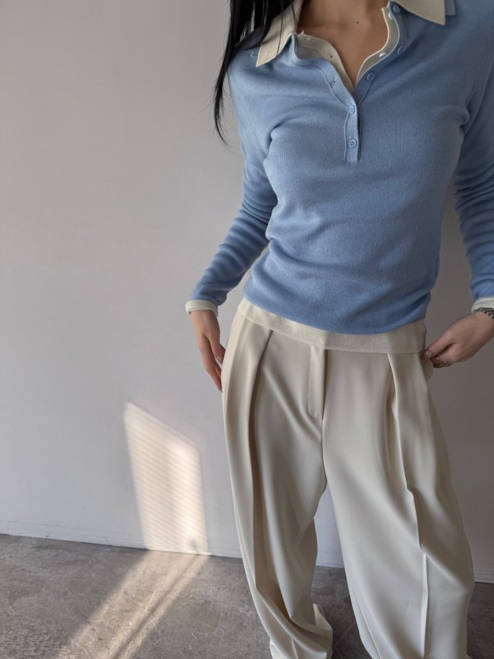 Neroli36 - Korean Women Fashion - #momslook - Spring Collar Knit - 9