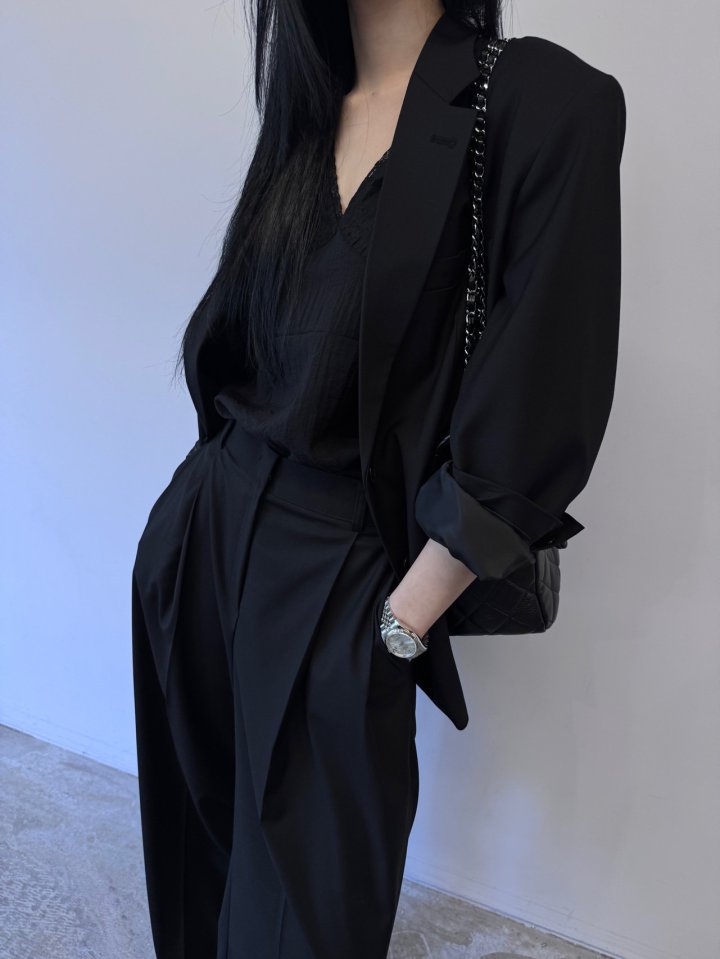 Neroli36 - Korean Women Fashion - #momslook - K Belt Pleated Pants - 10