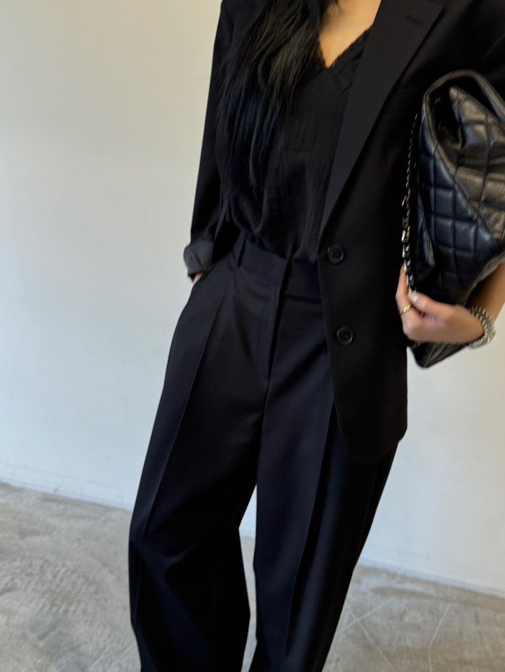 Neroli36 - Korean Women Fashion - #momslook - K Belt Pleated Pants - 12