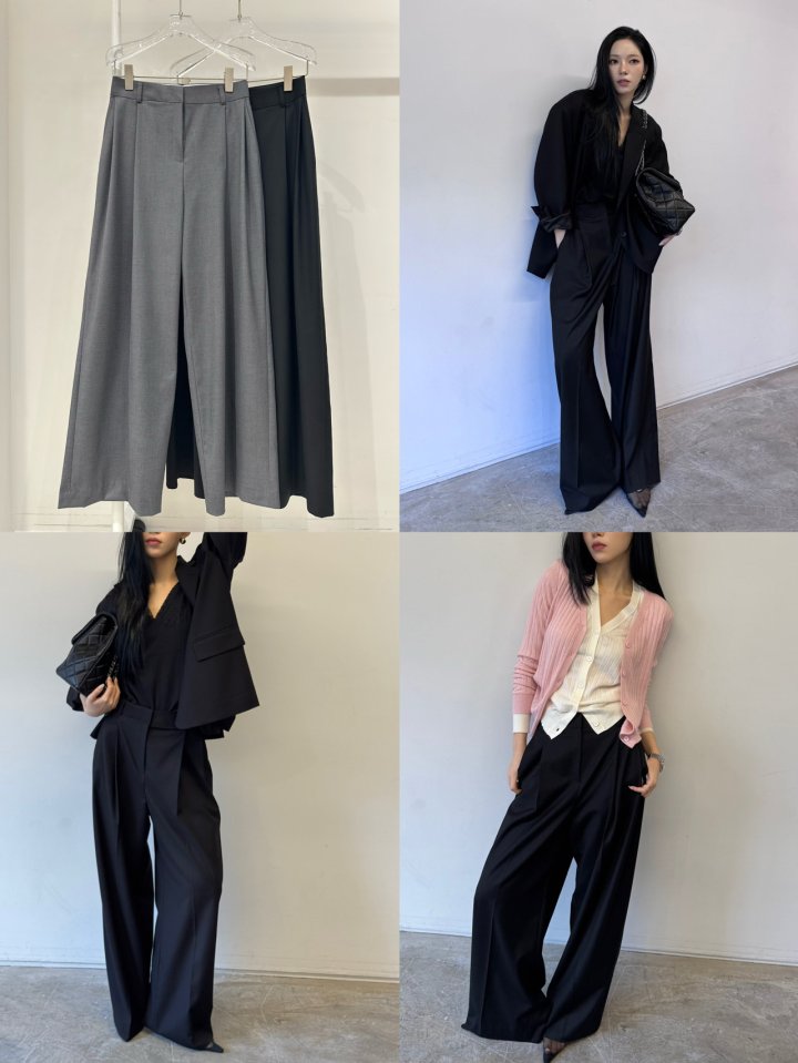 Neroli36 - Korean Women Fashion - #momslook - K Belt Pleated Pants - 6