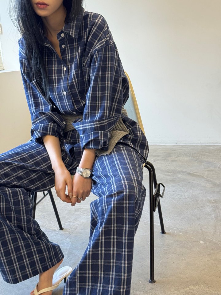 Neroli36 - Korean Women Fashion - #momslook - Pumpkin Check Shirt - 11