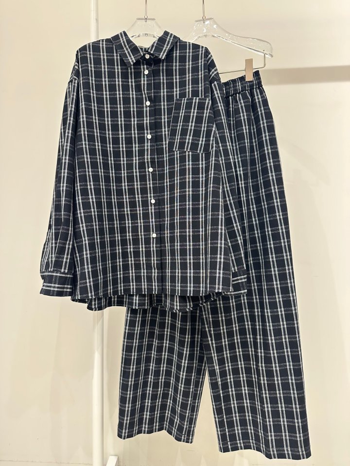 Neroli36 - Korean Women Fashion - #momslook - Pumpkin Check Shirt - 5