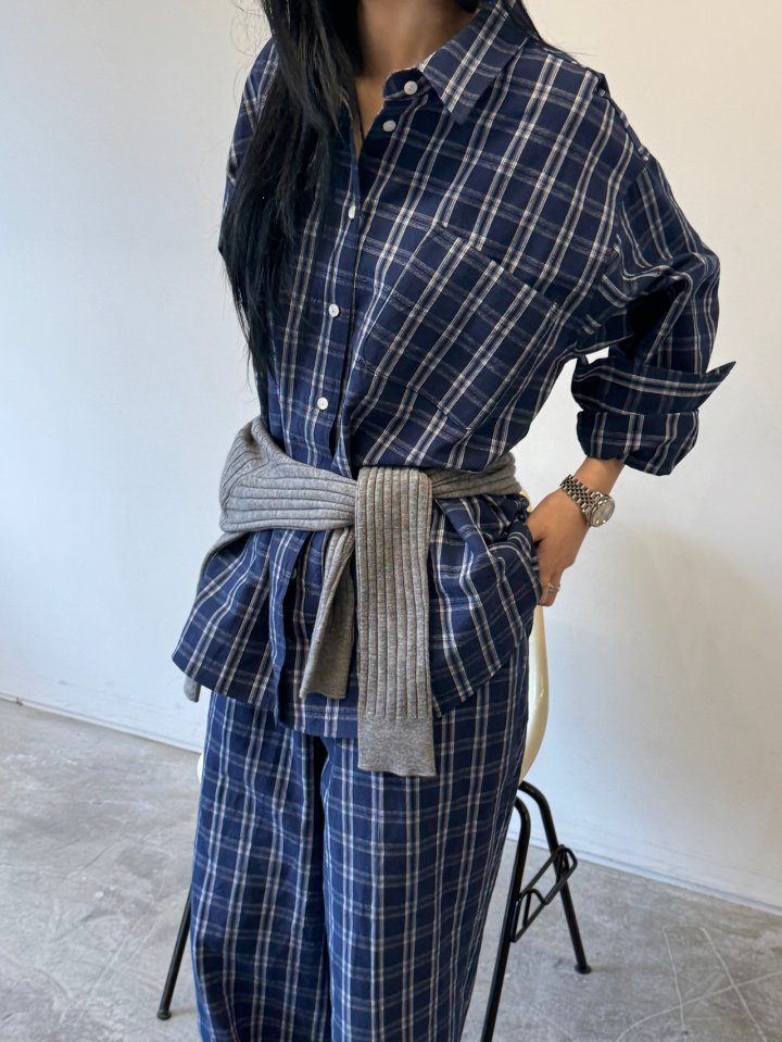 Neroli36 - Korean Women Fashion - #momslook - Pumpkin Check Shirt - 7