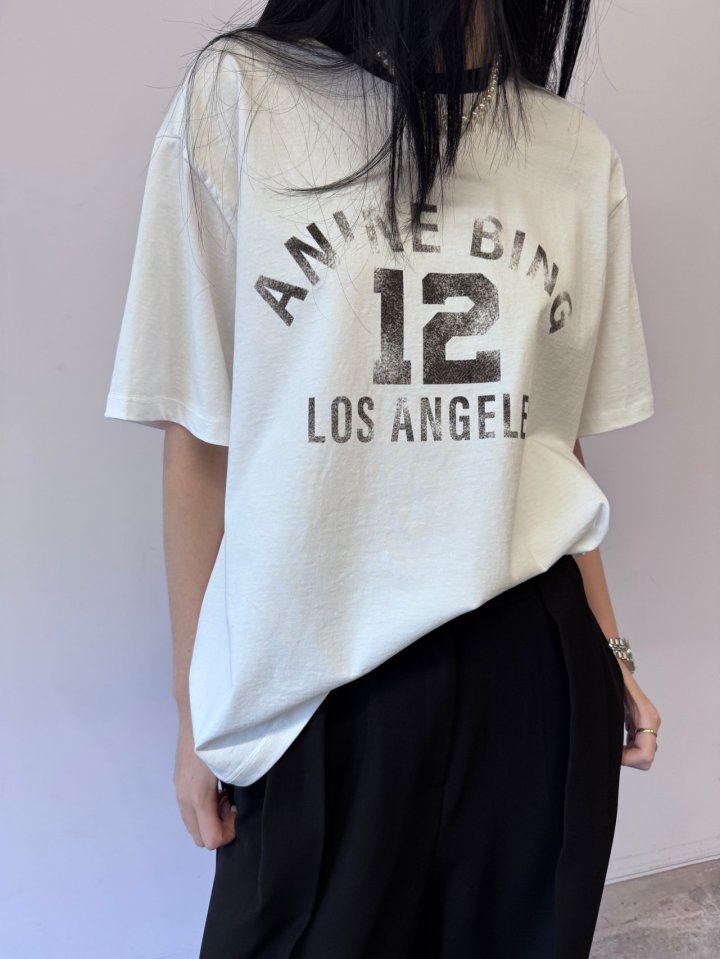 Neroli36 - Korean Women Fashion - #momslook - Number Color Block Tee - 10