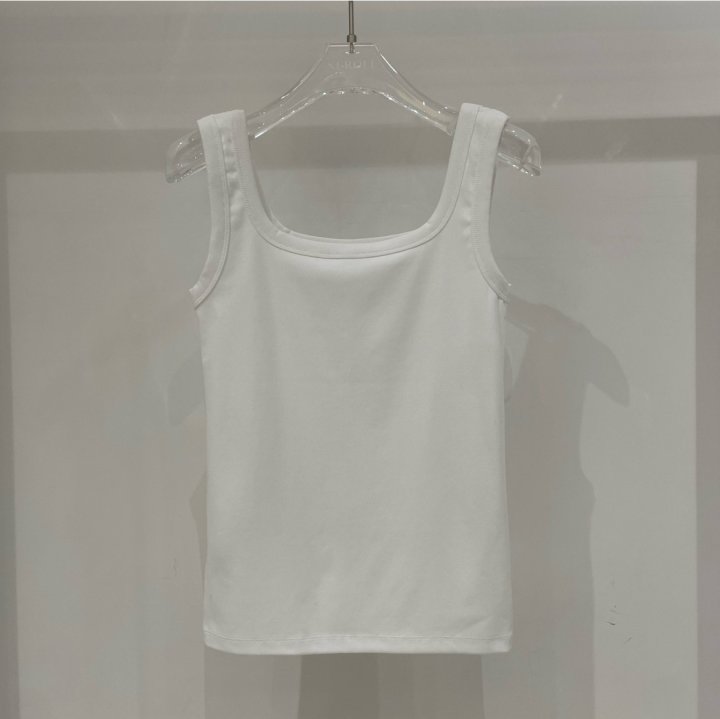 Neroli36 - Korean Women Fashion - #momslook - Silket Square Sleeveless Top - 8