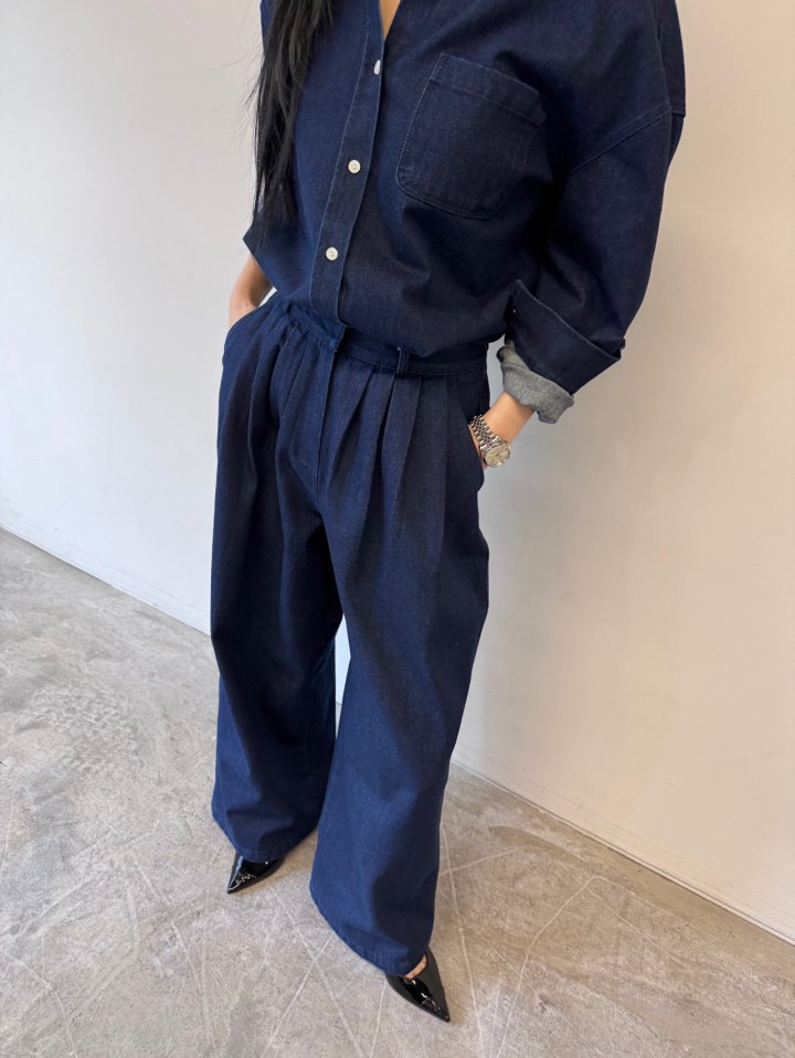 Neroli36 - Korean Women Fashion - #momslook - H Rills Denim Pants - 10