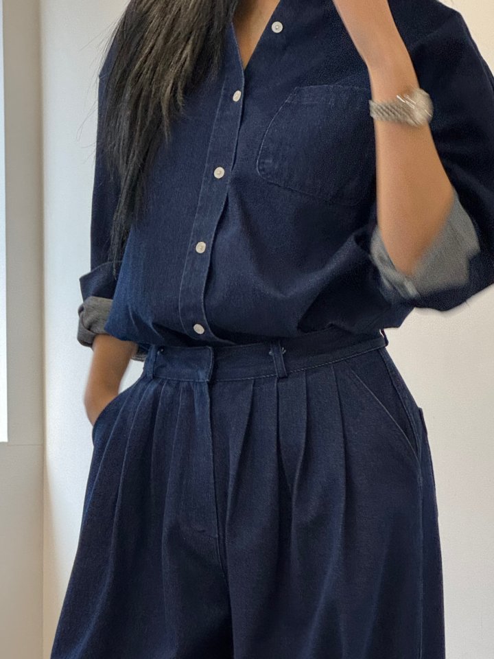 Neroli36 - Korean Women Fashion - #momslook - H Rills Denim Pants - 8