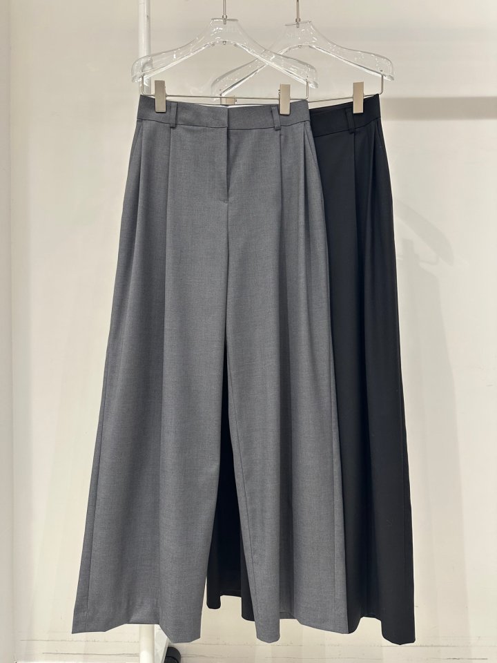 Neroli36 - Korean Women Fashion - #restrostyle - K Belt Pleated Pants