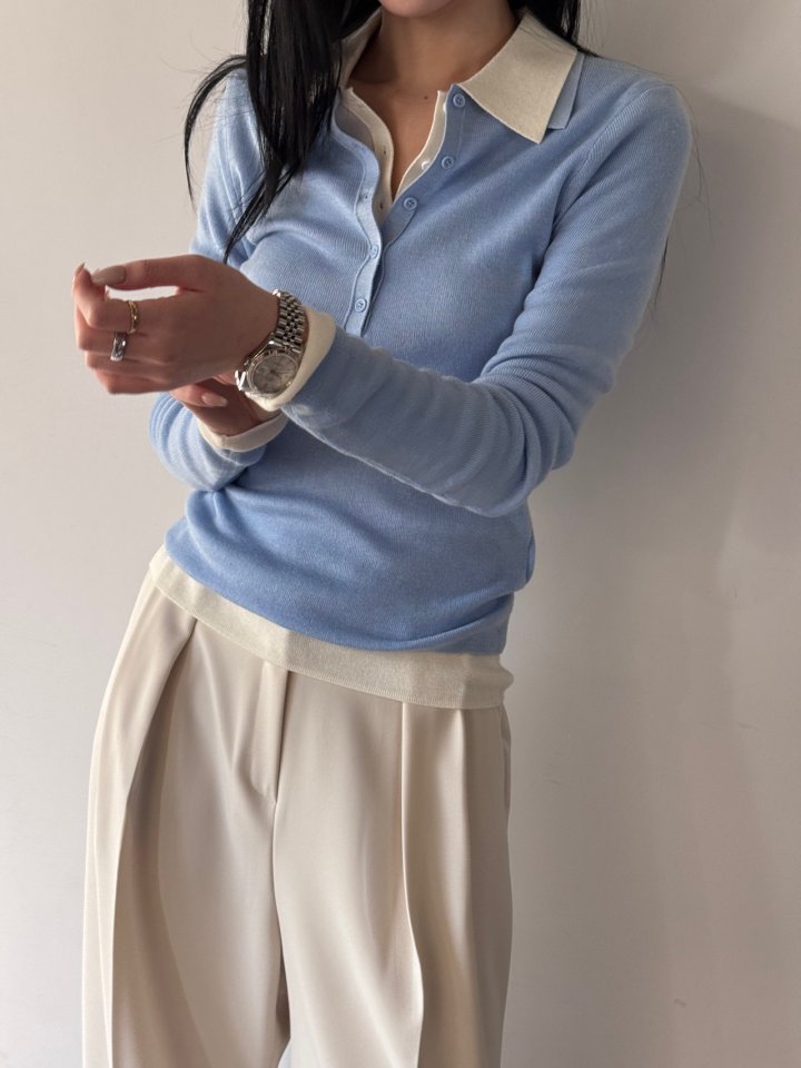Neroli36 - Korean Women Fashion - #shopsmall - Spring Collar Knit - 6