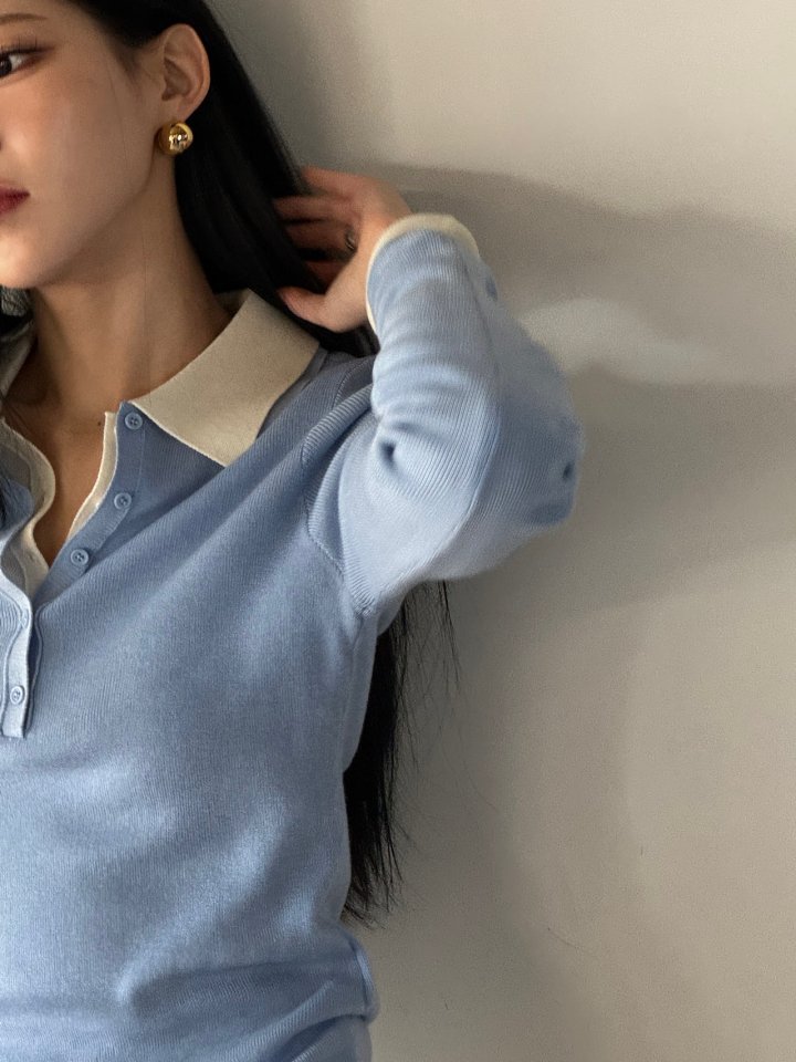 Neroli36 - Korean Women Fashion - #thatsdarling - Spring Collar Knit - 7