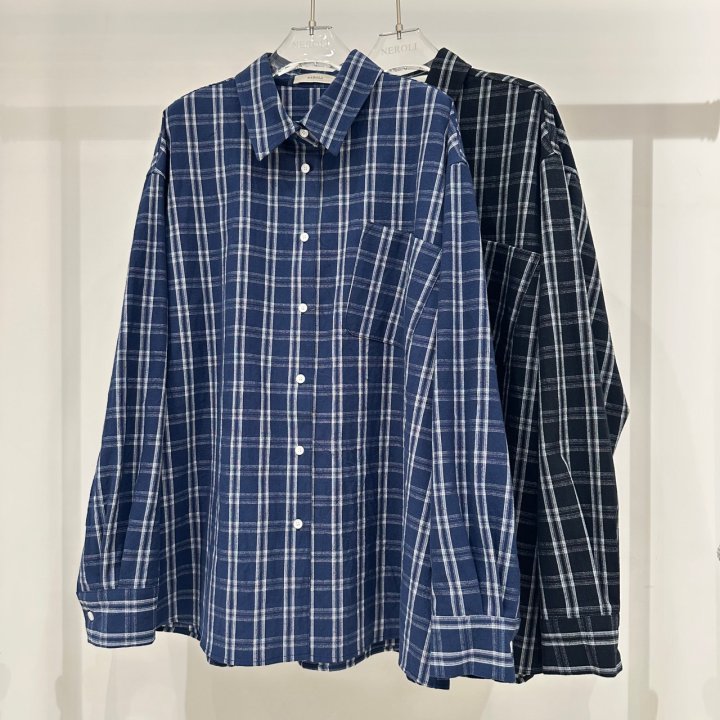 Neroli36 - Korean Women Fashion - #thatsdarling - Pumpkin Check Shirt