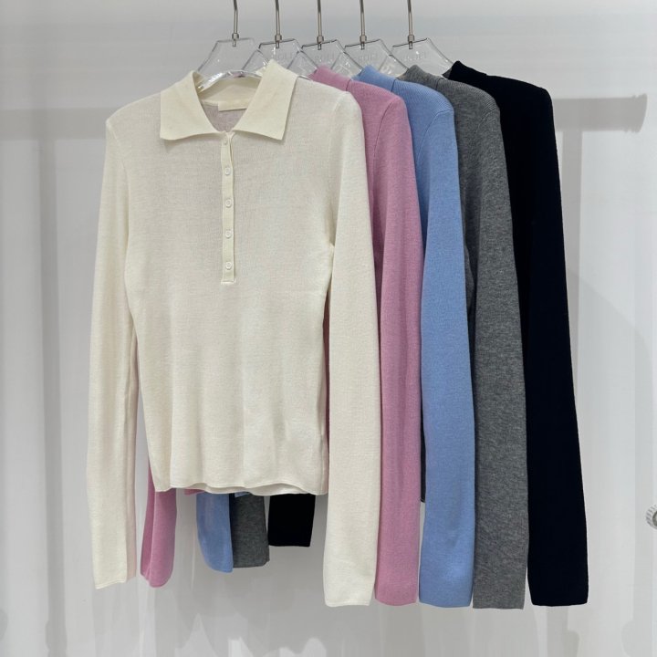 Neroli36 - Korean Women Fashion - #vintageinspired - Spring Collar Knit