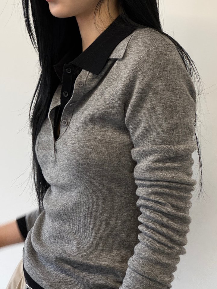 Neroli36 - Korean Women Fashion - #womensfashion - Spring Collar Knit - 12