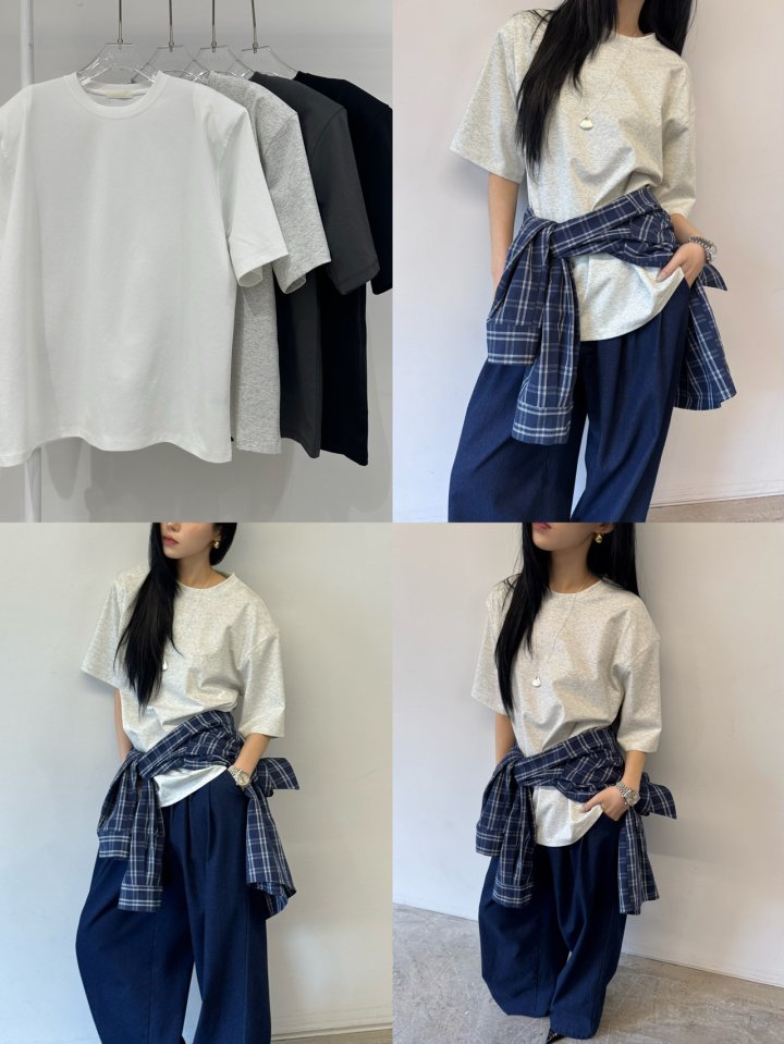 Neroli36 - Korean Women Fashion - #momslook - Silket Padded Tee - 4