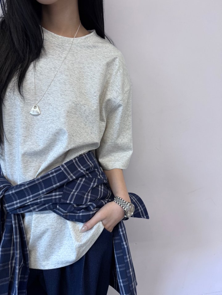 Neroli36 - Korean Women Fashion - #womensfashion - Silket Padded Tee - 8