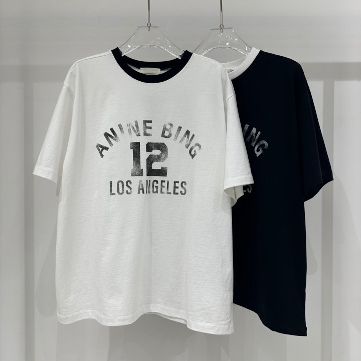 Neroli36 - Korean Women Fashion - #womensfashion - Number Color Block Tee - 11