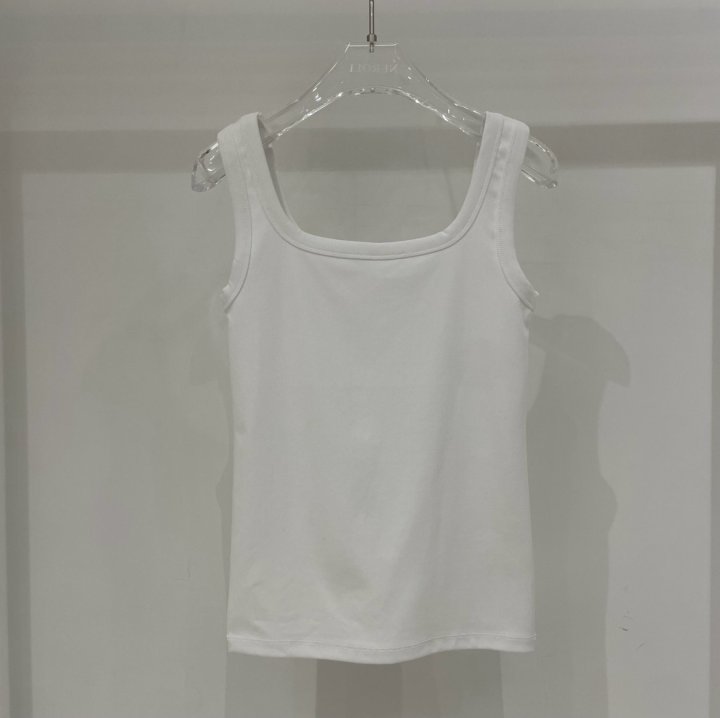 Neroli36 - Korean Women Fashion - #womensfashion - Silket Square Sleeveless Top - 9