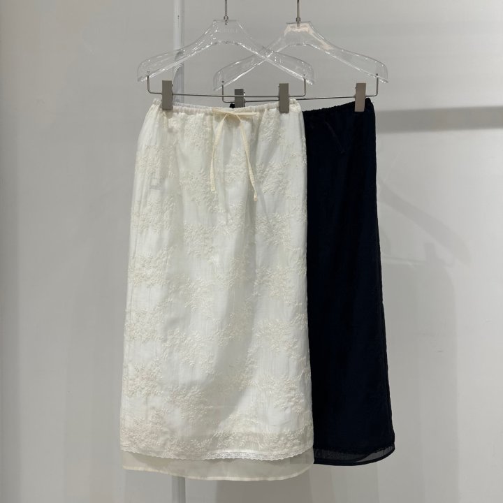 Neroli36 - Korean Women Fashion - #womensfashion - H Sheer Lace Skirt