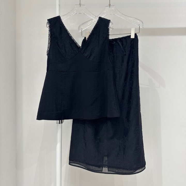 Neroli36 - Korean Women Fashion - #womensfashion - H Sheer Lace Skirt - 5