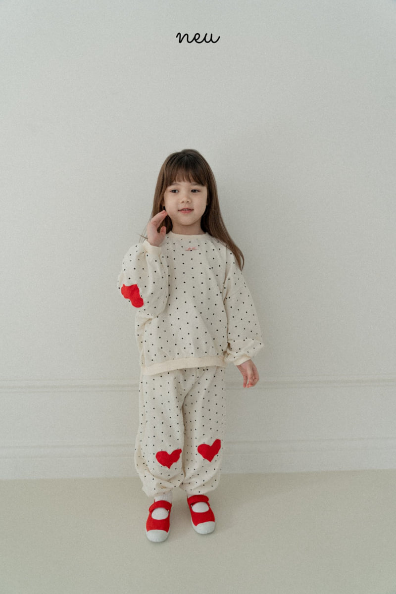 Neu - Korean Baby Fashion - #babyfashion - Dot Heart Jogger Pants - 6