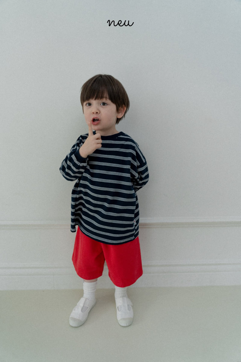 Neu - Korean Baby Fashion - #babyclothing - Three Stripe Long Sleeve Tee - 4