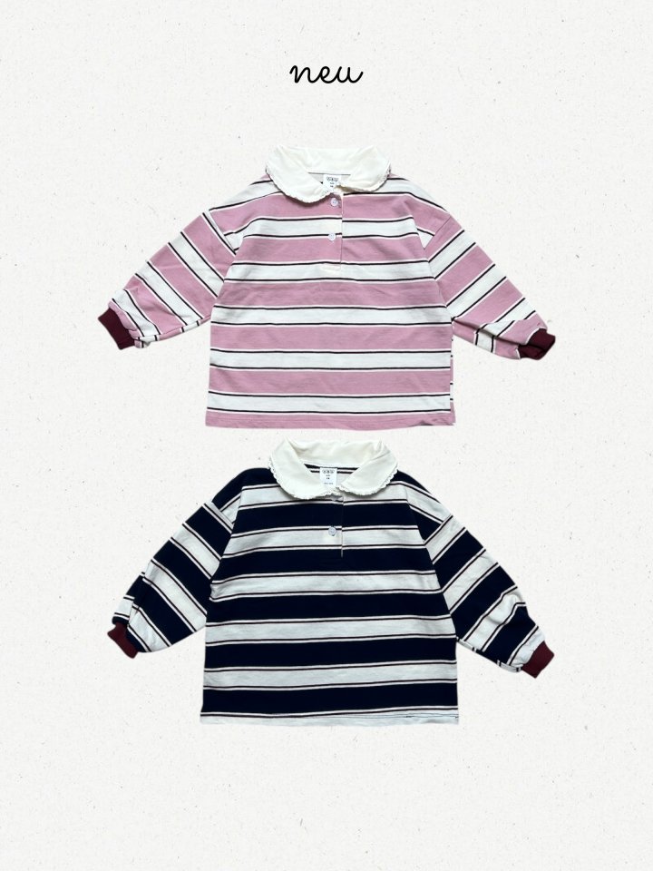 Neu - Korean Baby Fashion - #babyfever - Lace Rugby Tee