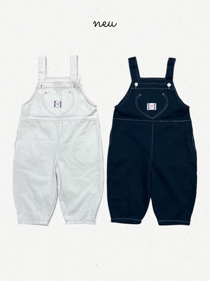 Neu - Korean Baby Fashion - #babyfever - Heart Overalls