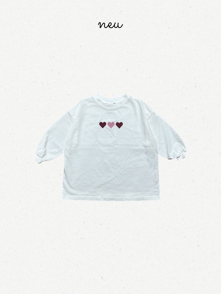 Neu - Korean Baby Fashion - #babygirlfashion - Heart Argyle Tee