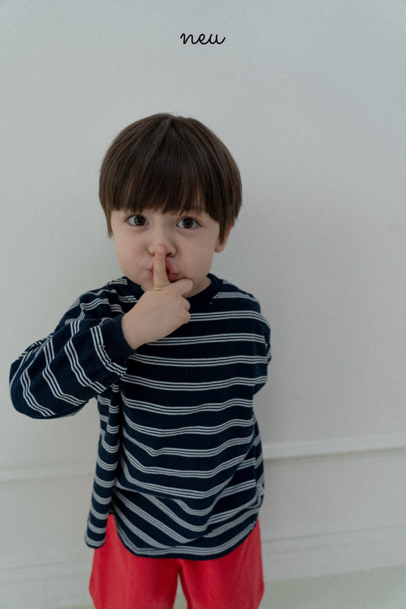 Neu - Korean Baby Fashion - #babylifestyle - Three Stripe Long Sleeve Tee - 7