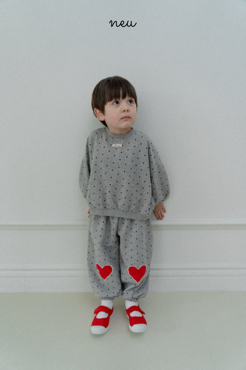 Neu - Korean Baby Fashion - #babyoninstagram - Dot Heart Jogger Pants - 10
