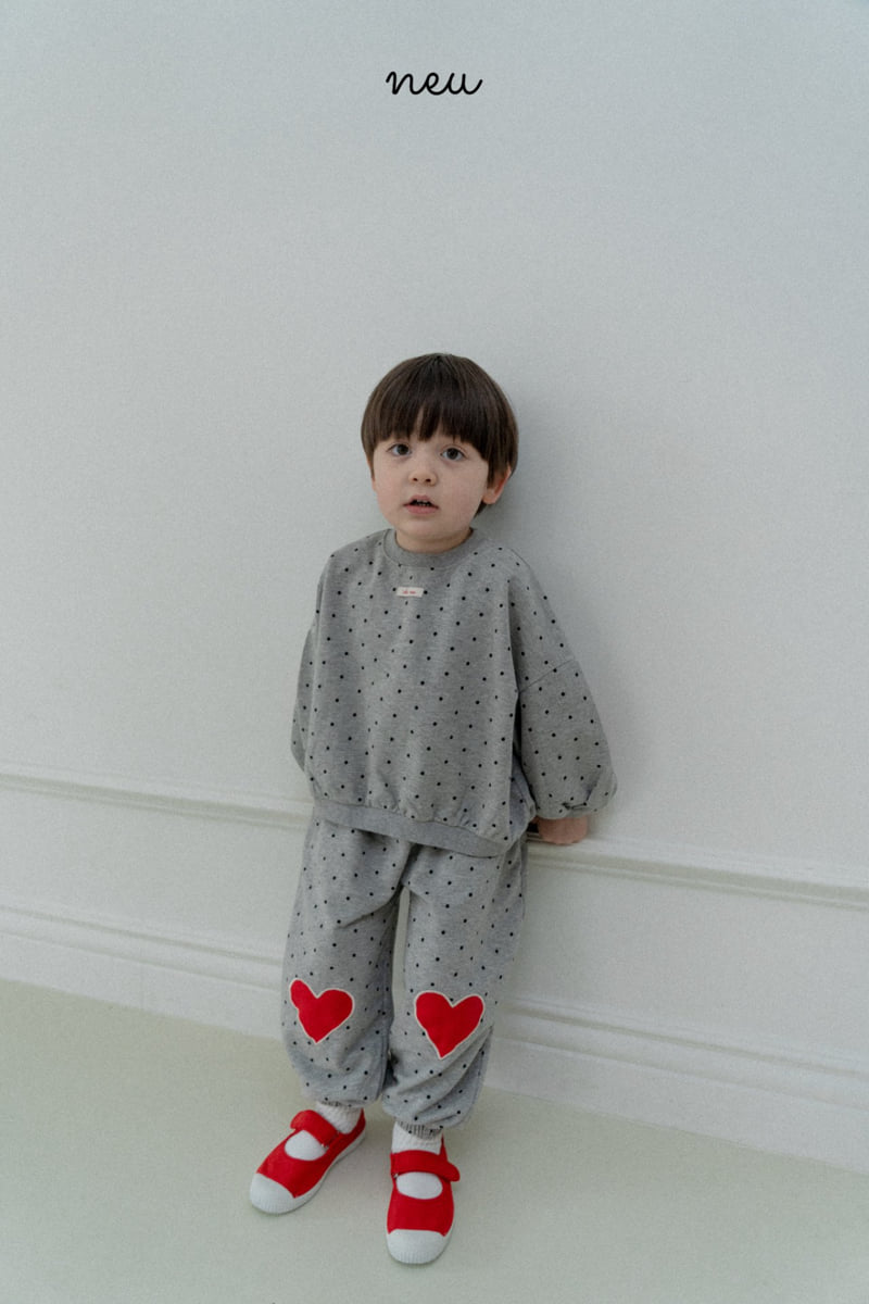 Neu - Korean Baby Fashion - #babyootd - Dot Heart Jogger Pants - 11