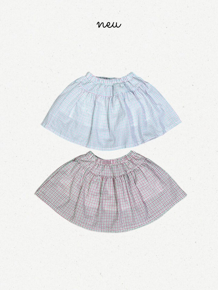 Neu - Korean Baby Fashion - #babyootd - Check Skirt