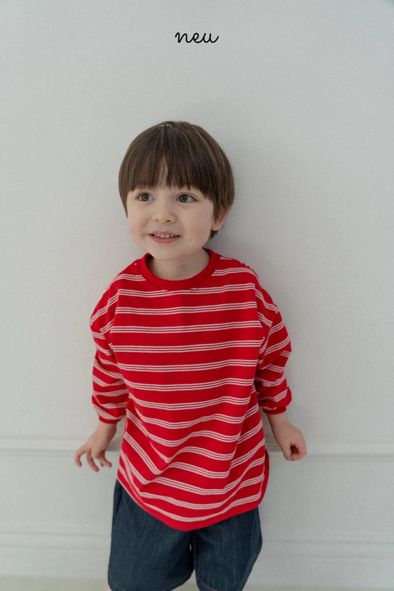 Neu - Korean Baby Fashion - #babyoutfit - Three Stripe Long Sleeve Tee - 11