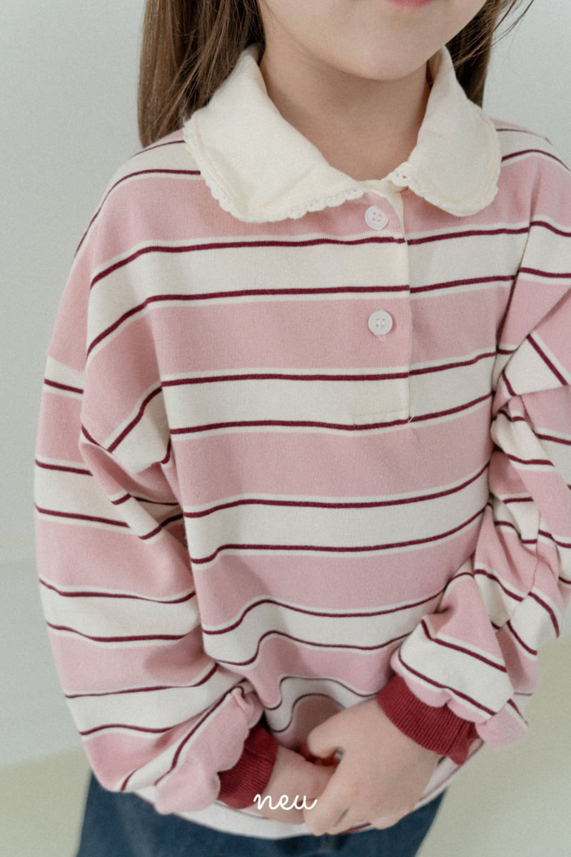 Neu - Korean Baby Fashion - #babyoutfit - Lace Rugby Tee - 6