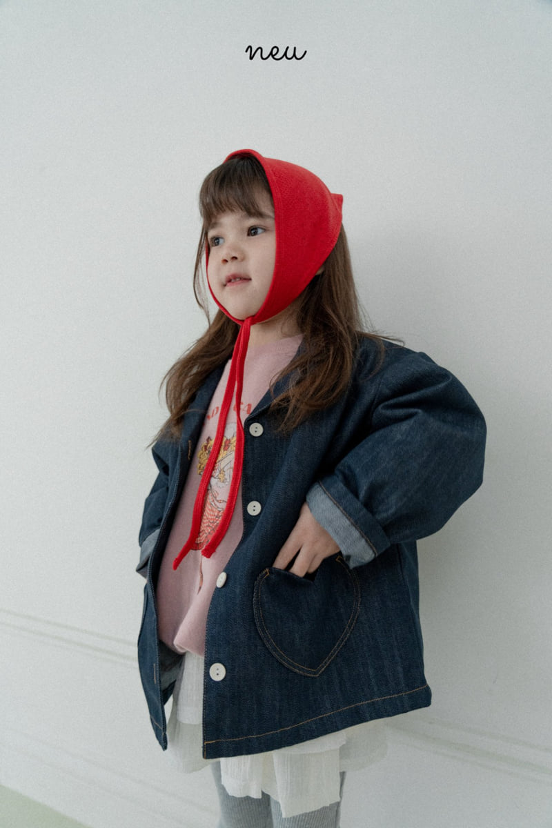 Neu - Korean Baby Fashion - #babyoutfit - Heart Shirt Jacket - 6