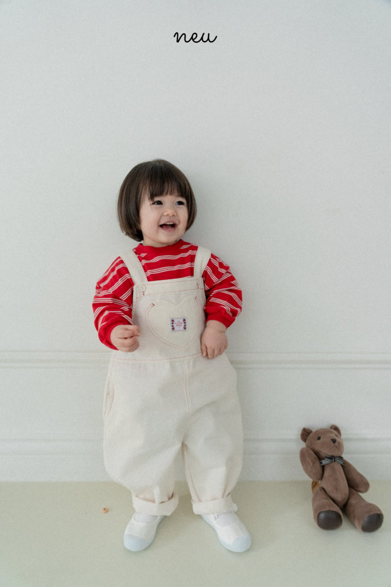 Neu - Korean Baby Fashion - #babyoutfit - Heart Overalls - 6