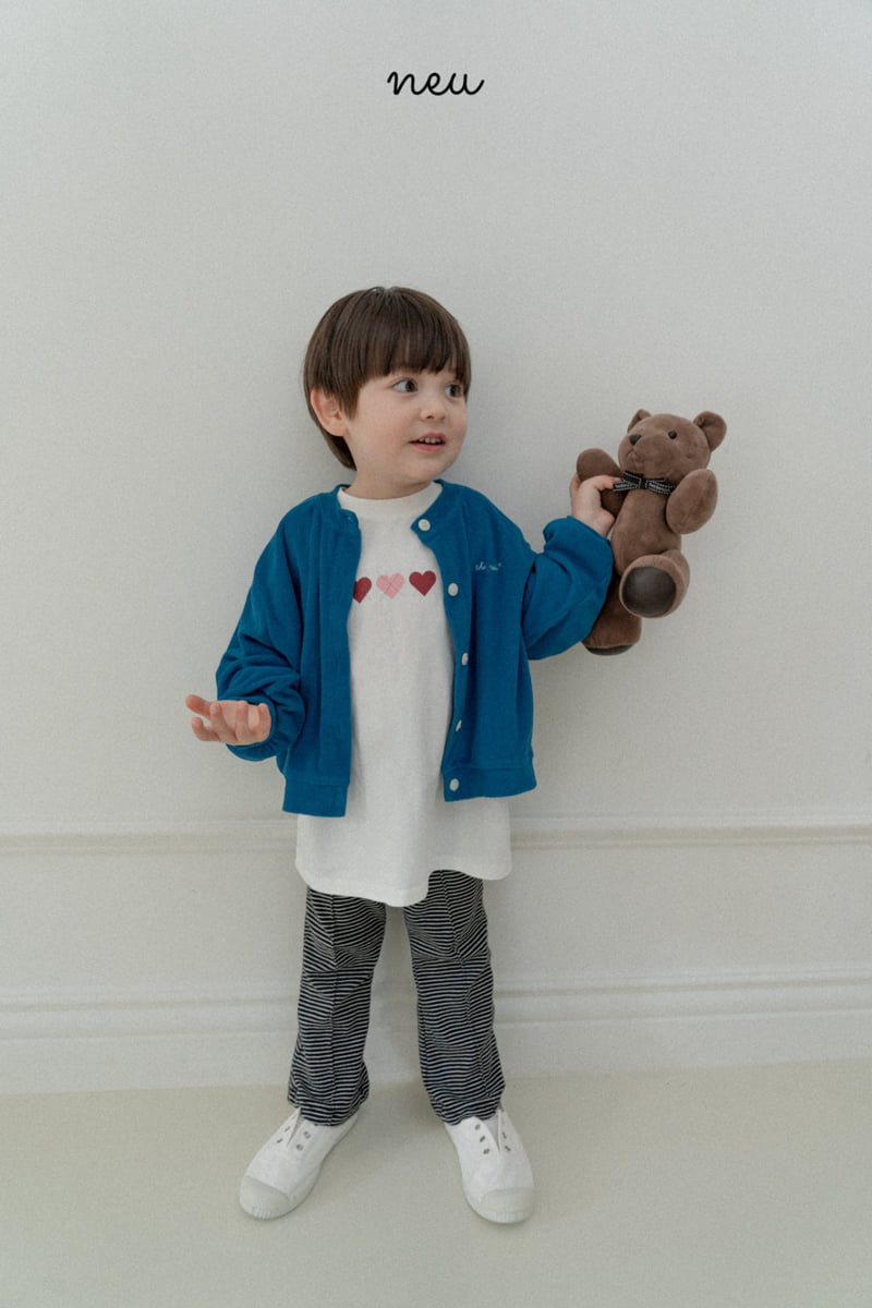 Neu - Korean Baby Fashion - #babyoutfit - Heart Argyle Tee - 5