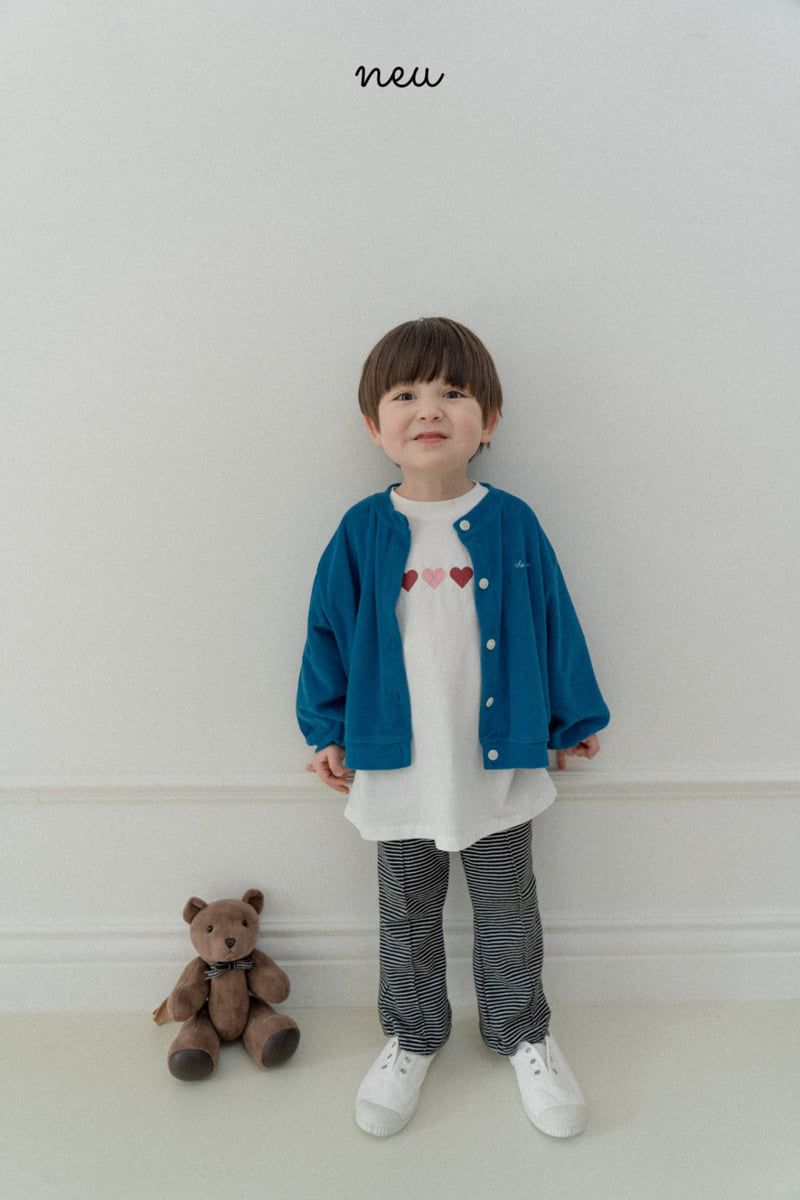 Neu - Korean Baby Fashion - #babyoutfit - Heart Argyle Tee - 6