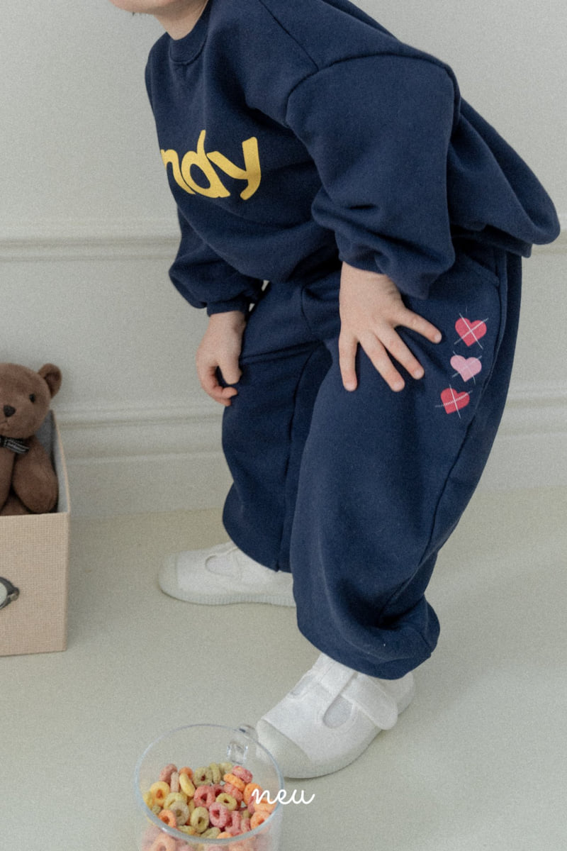 Neu - Korean Baby Fashion - #babyoutfit - Heart Argyle Jogger Pants - 4
