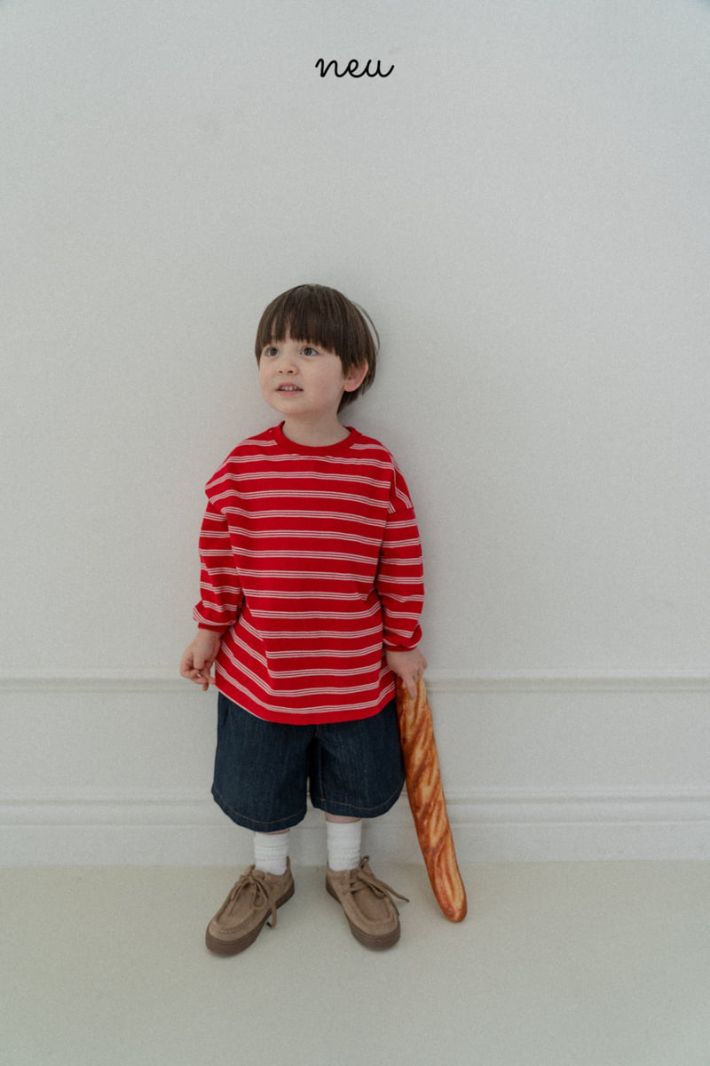 Neu - Korean Baby Fashion - #babywear - Three Stripe Long Sleeve Tee - 12