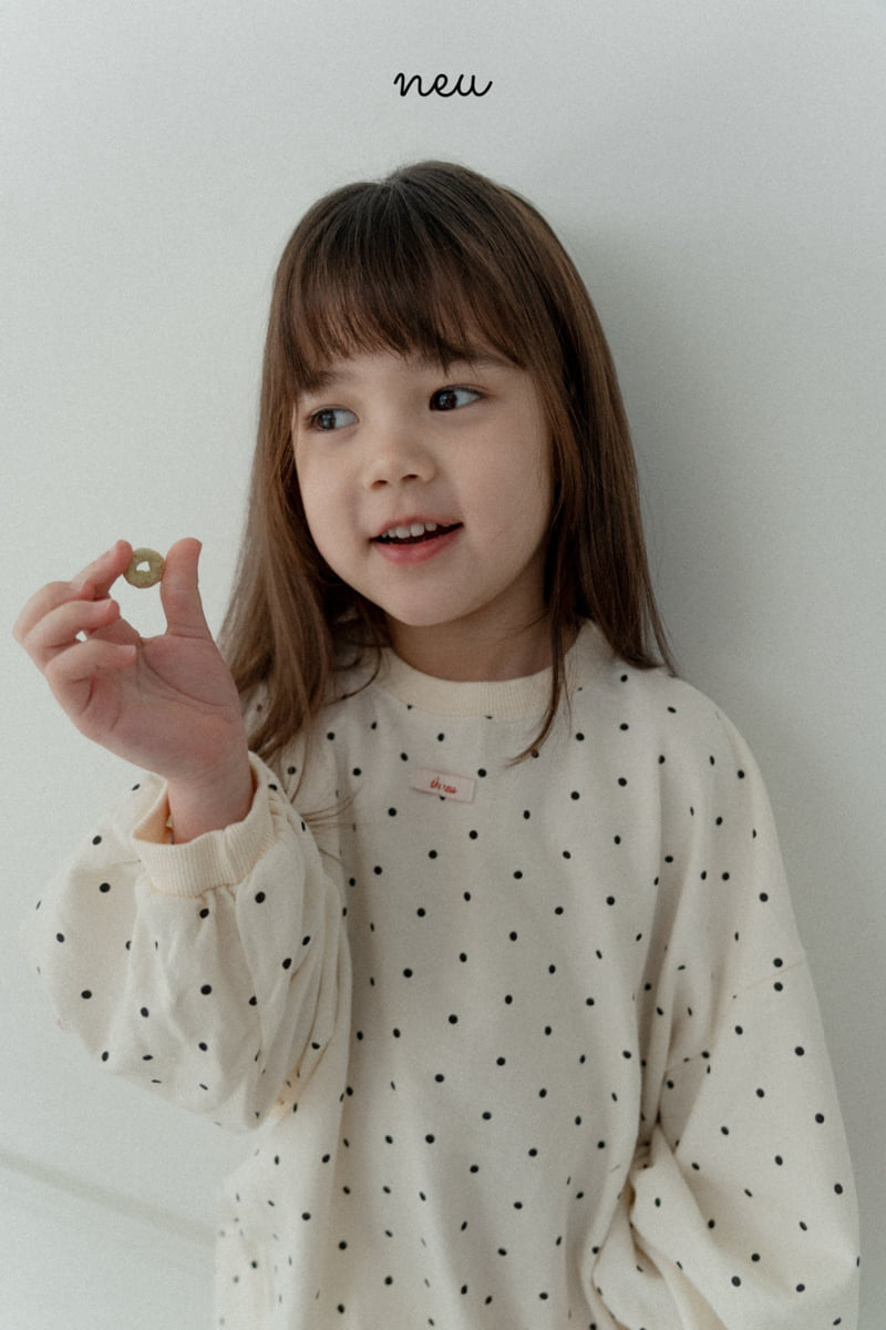 Neu - Korean Baby Fashion - #onlinebabyboutique - Dot Heart Bread Sweatshirt - 6