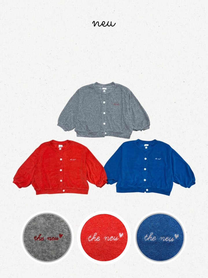 Neu - Korean Baby Fashion - #onlinebabyboutique - Spring Terry Cardigan