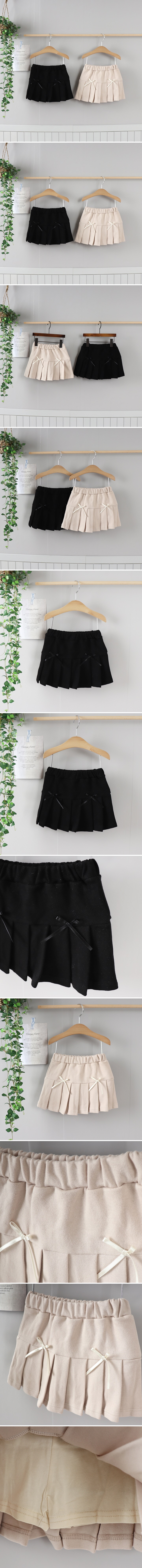 New Pierrot - Korean Baby Fashion - #babygirlfashion - Jacquard Pleated Skirt