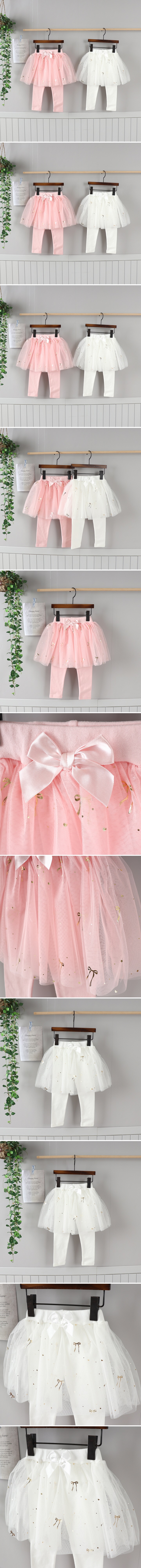 New Pierrot - Korean Baby Fashion - #babyoninstagram - Ribbon Skirt Leggings