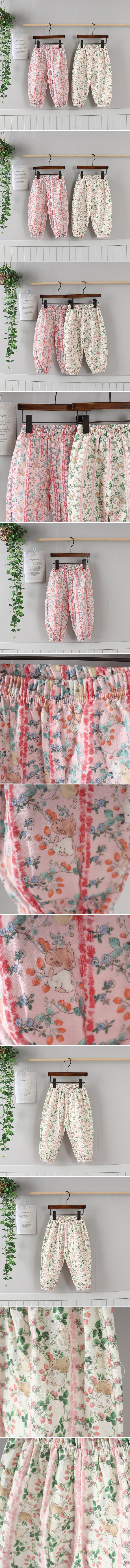 New Pierrot - Korean Baby Fashion - #babyoutfit - Bunny Print Pants