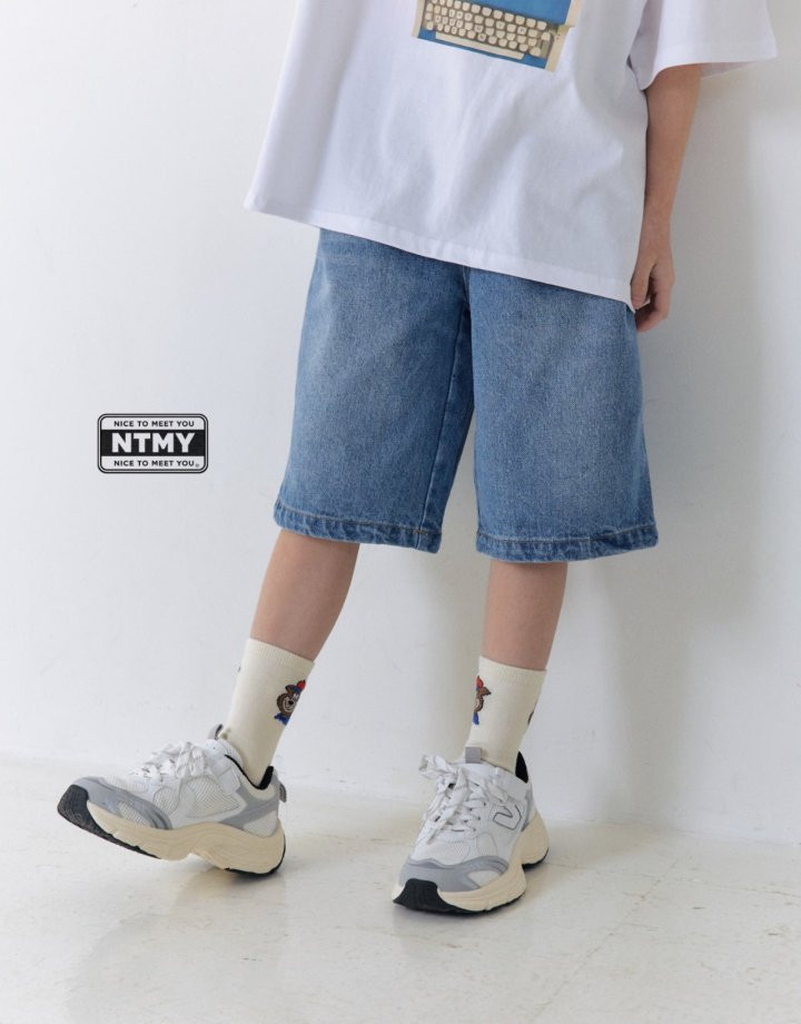 Nice To Meet You - Korean Children Fashion - #Kfashion4kids - Days Half Denim Pants - 2