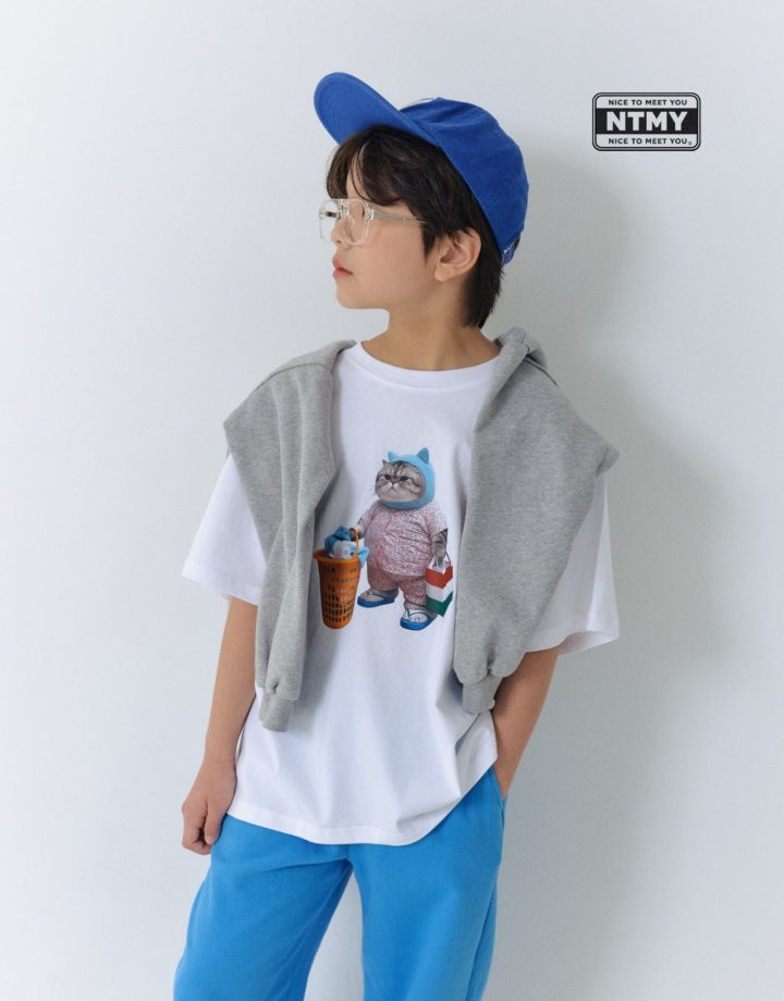 Nice To Meet You - Korean Children Fashion - #childofig - Chubby Cat Tee - 6