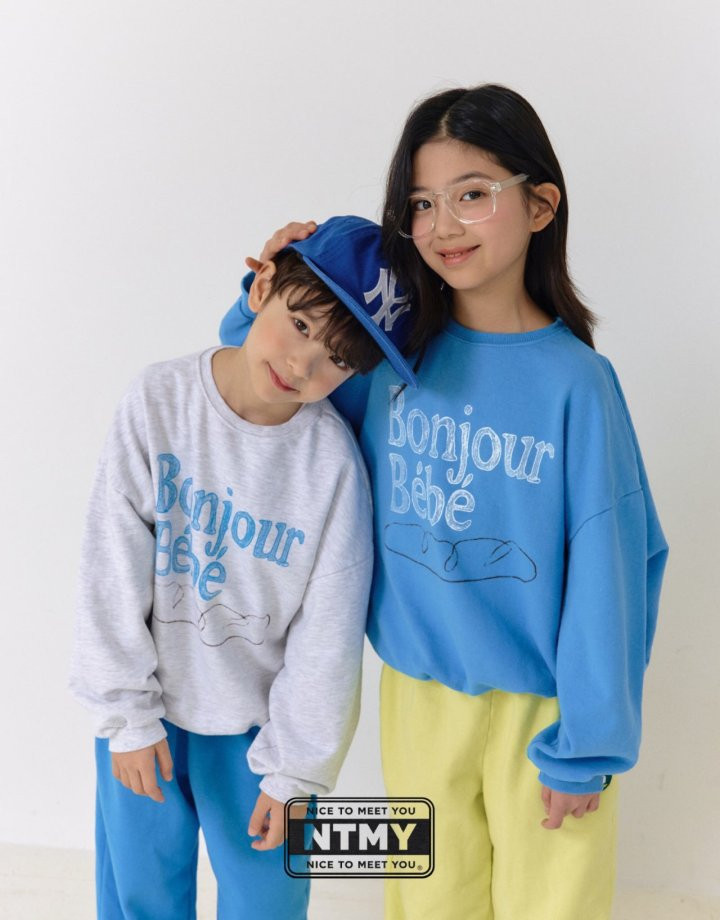 Nice To Meet You - Korean Children Fashion - #childofig - Bonjour Sweatshirt - 2