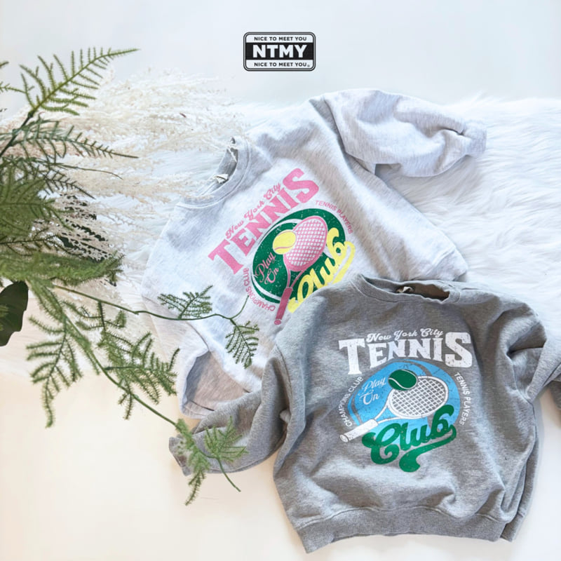 Nice To Meet You - Korean Children Fashion - #childrensboutique - Tennis Sweatshirt - 12