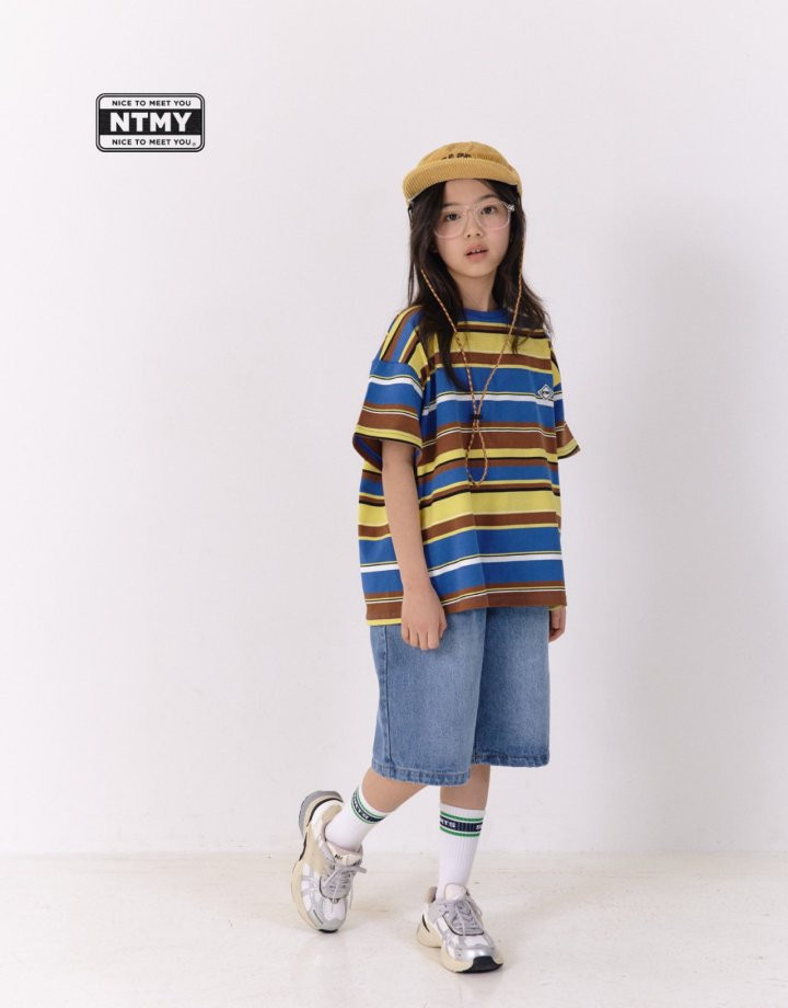 Nice To Meet You - Korean Children Fashion - #childrensboutique - Beams Stripe Tee - 5